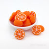 Citrus silicone focal beads orange