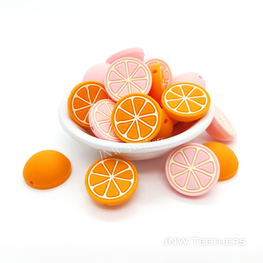 Citrus Silicone Focal Beads