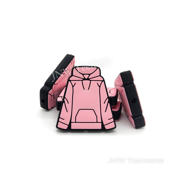 Pink Hoodie Silicone Focal Beads