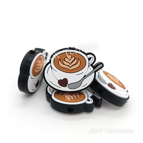 Coffee Latte Silicone Focal Beads