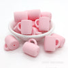Pink Coffee Cup silicone beads