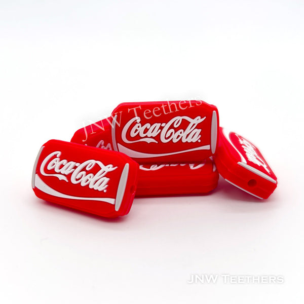 Red Cola Can Silicone Focal Beads