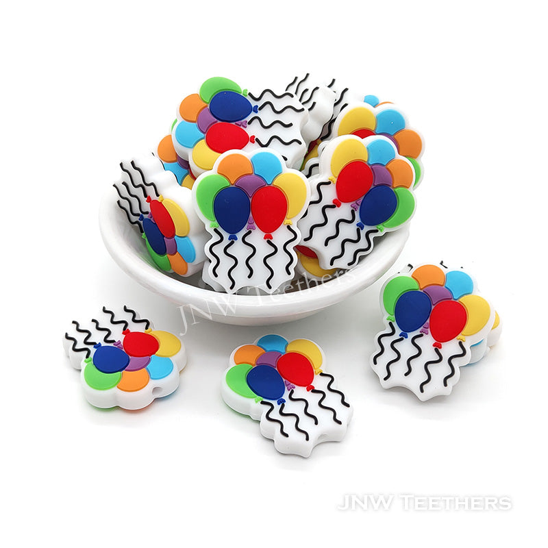 Colorful balloon silicone focal beads