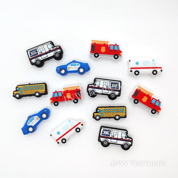 Colorful vehicle silicone focal beads