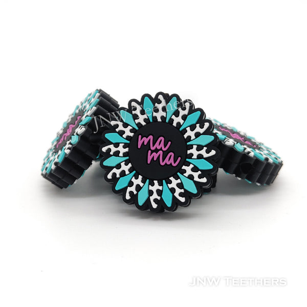 JNW Teethers Daisy concho mama silicone focal beads