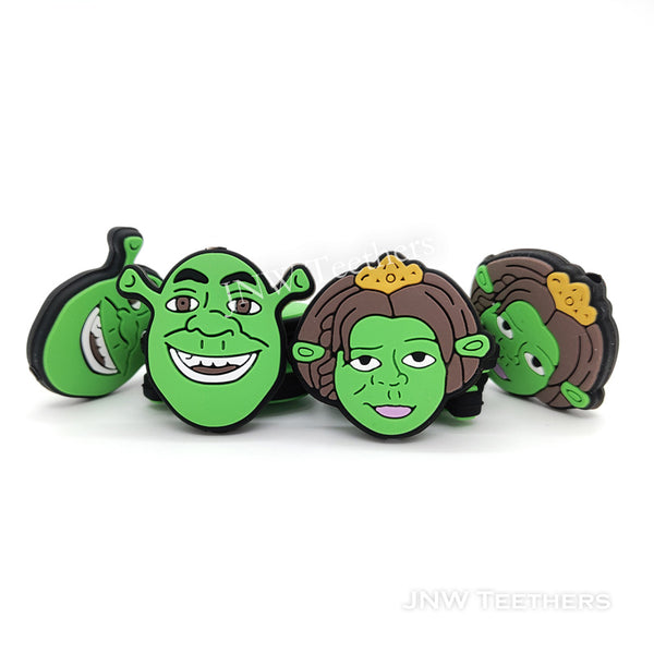 Shrek and Princess Fiona Silicone Focal Beads
