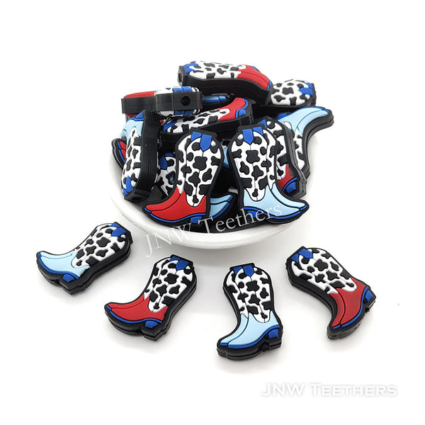 Cowboy Boots Silicone Focal Beads