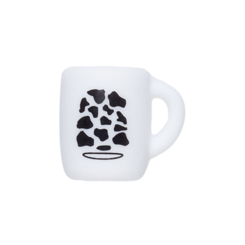 Cow prints printed coffee mug silicone beads wholesale