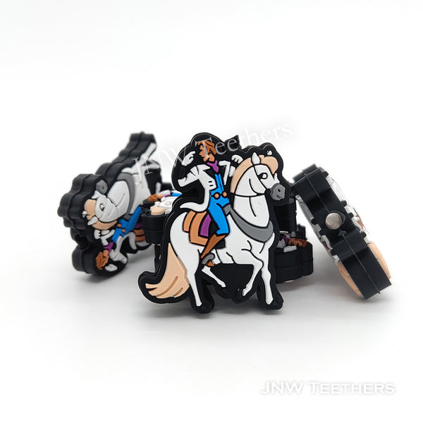 Cowboy with Horse Silicone Focal Beads