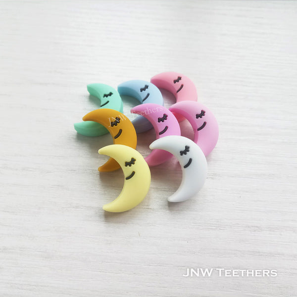 JNW Teethers moon silicone focal beads