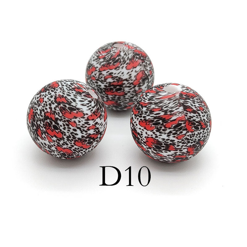 D10 Prints - 15mm Silicone Round Beads