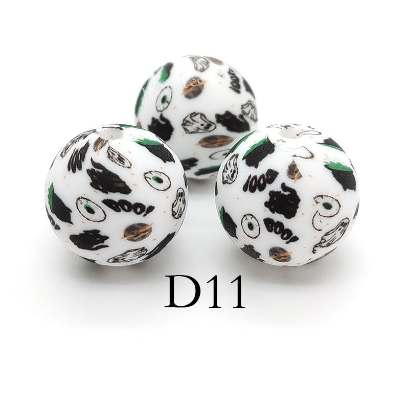D11 Prints - 15mm Silicone Round Beads