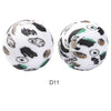 10pcs 15mm Silicone Printed Round Beads