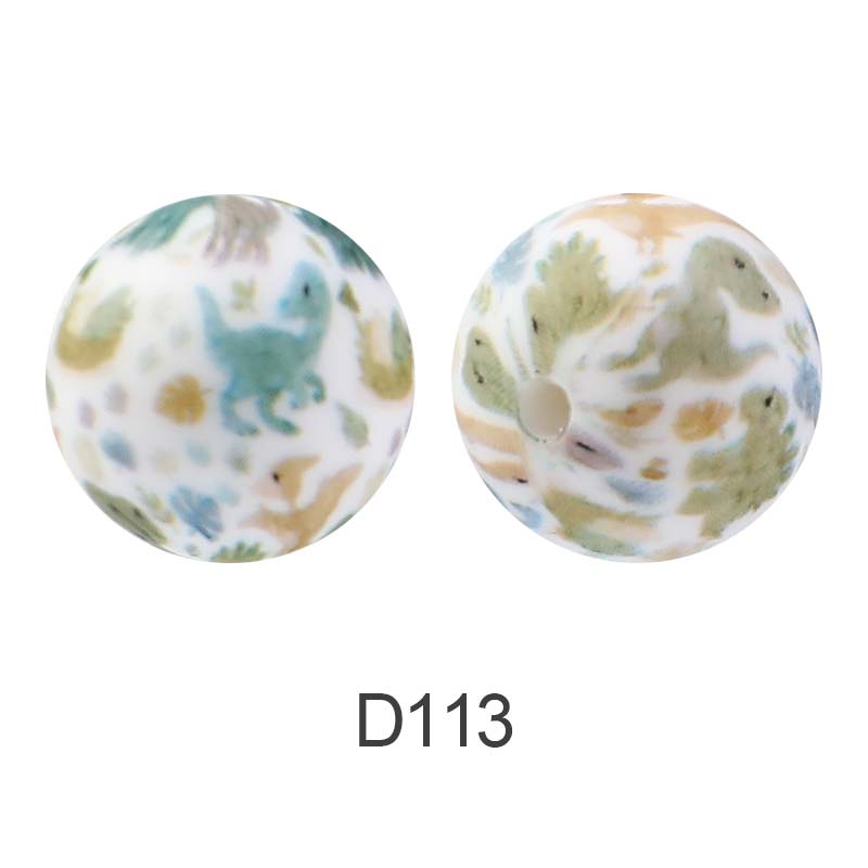 Silicone Print Beads D113