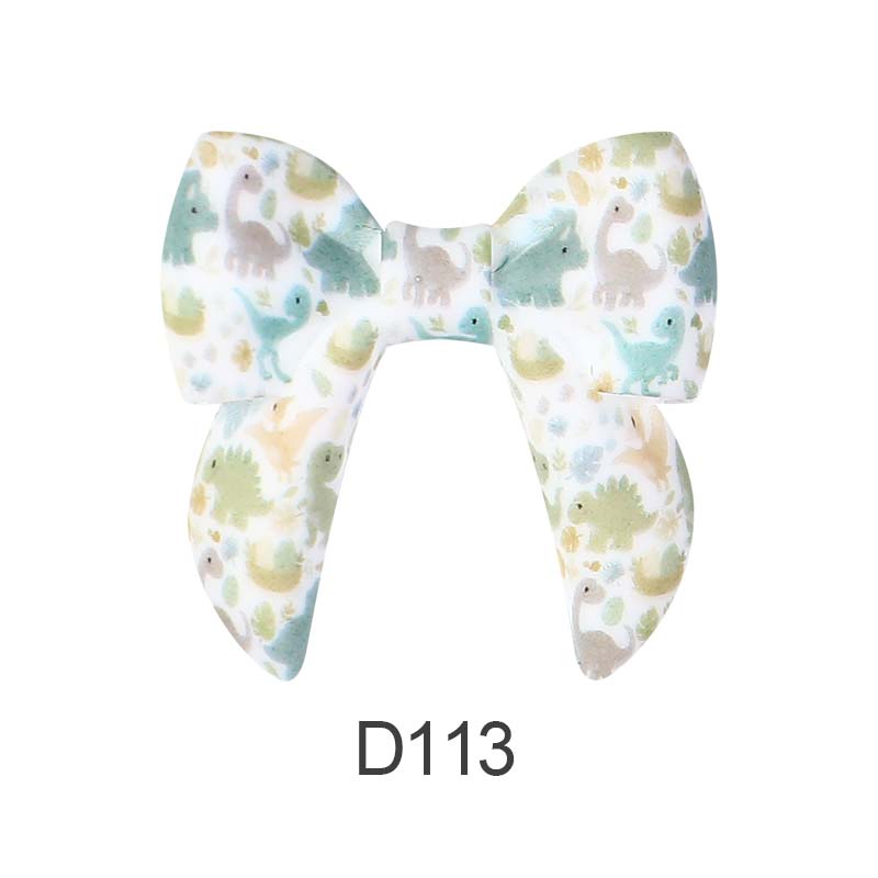40mm Bowknot Focal Silicone Beads D113