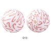 10pcs 15mm Silicone Printed Round Beads