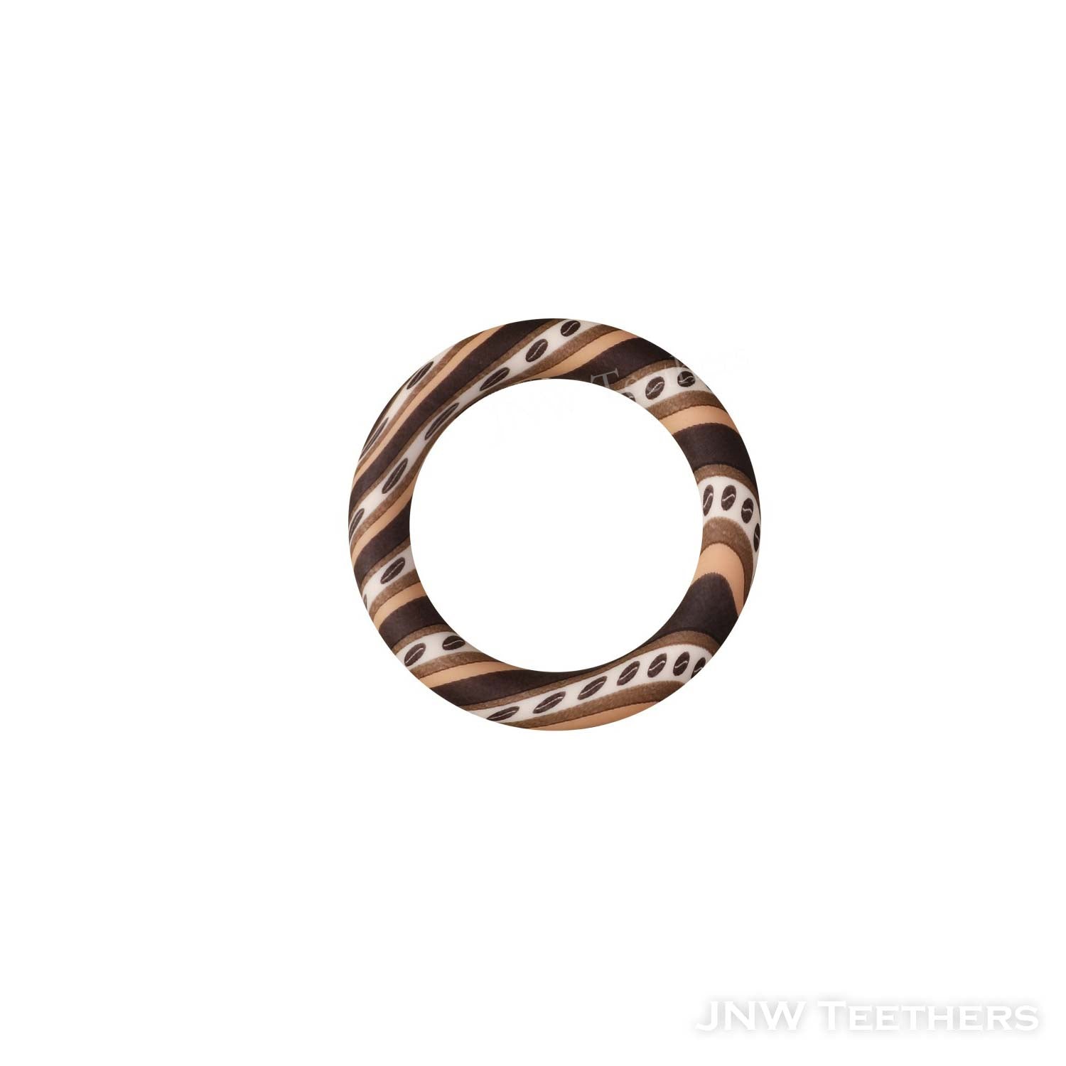 Coffee bean printed 65mm silicone rings D16