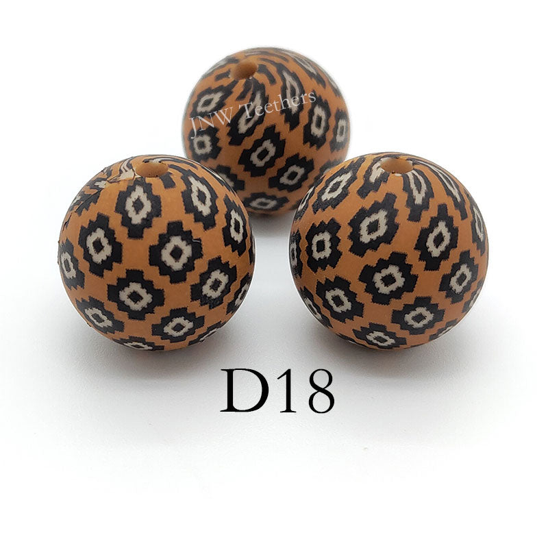 D18 Prints - 15mm Silicone Round Beads