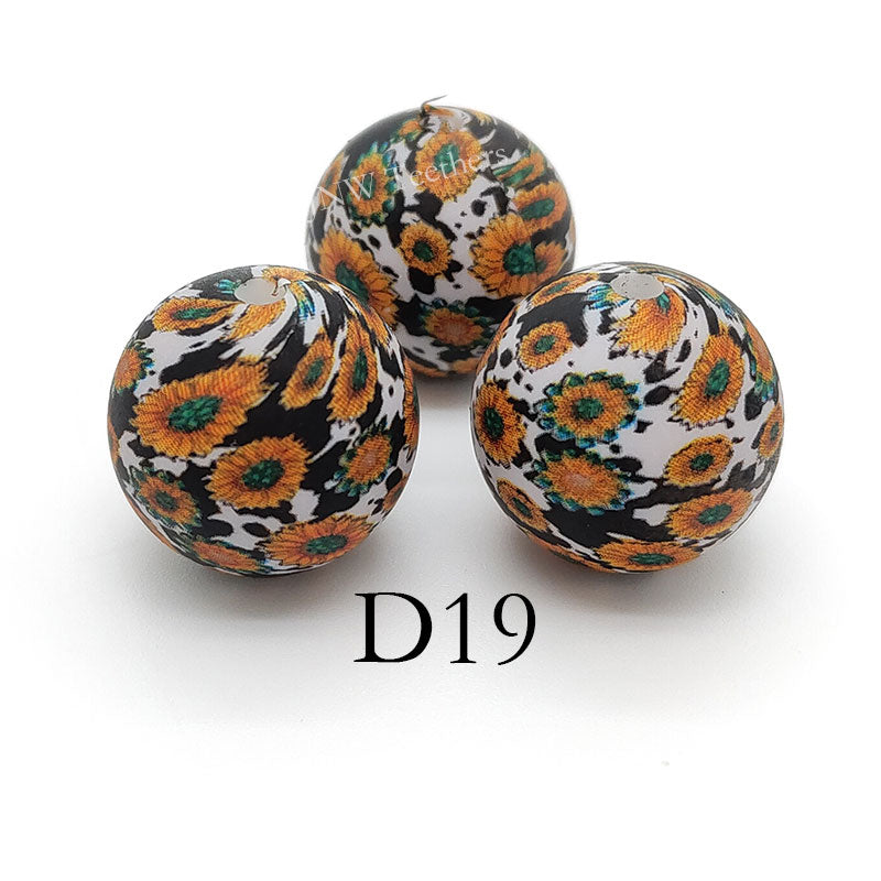 D19 Prints - 15mm Silicone Round Beads