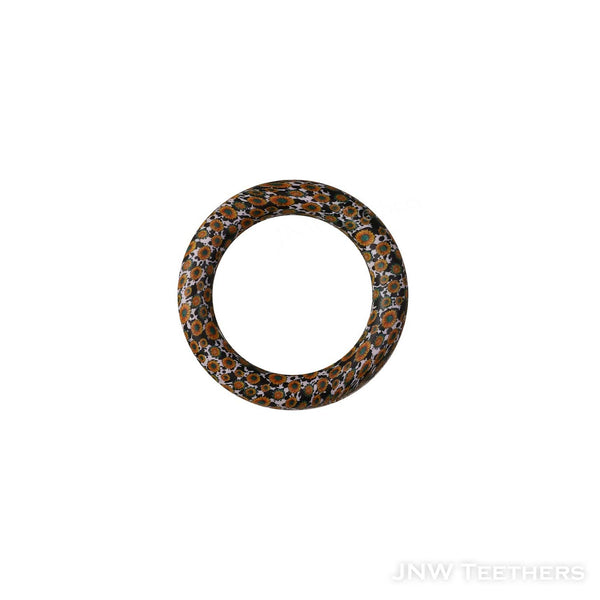 Turquoise sunflower printed 65mm silicone rings D19