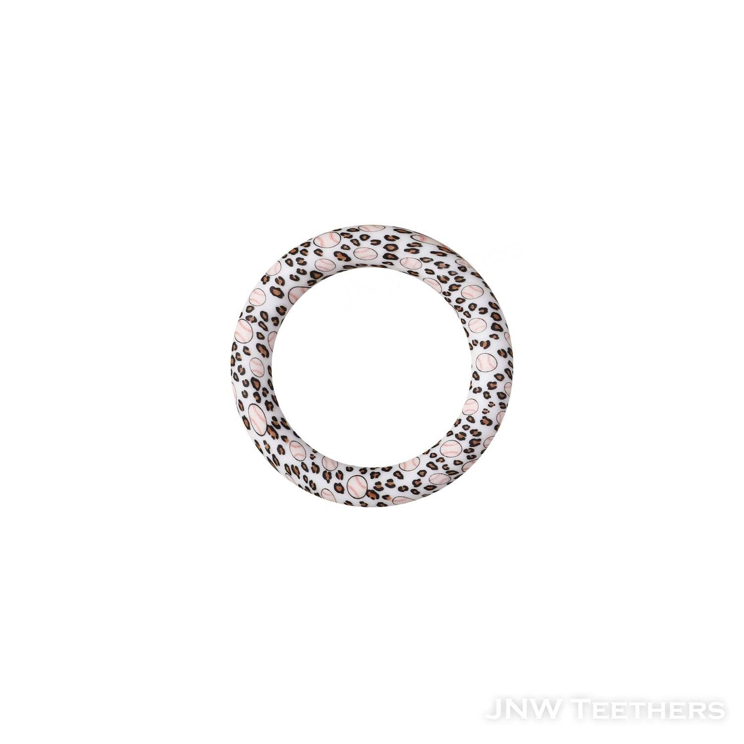 Leopard Baseball printed 65mm silicone rings D21