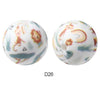 10pcs 15mm Silicone Printed Round Beads