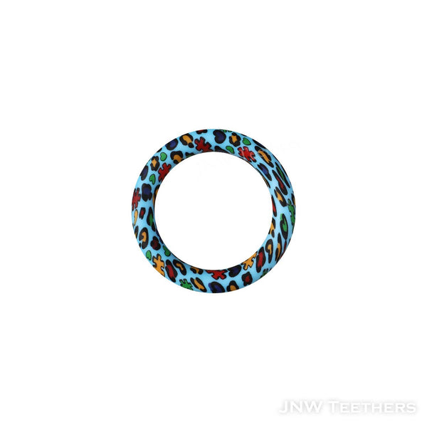 Leopard Puzzles printed 65mm- silicone rings D27