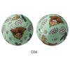 10pcs 15mm Silicone Printed Round Beads
