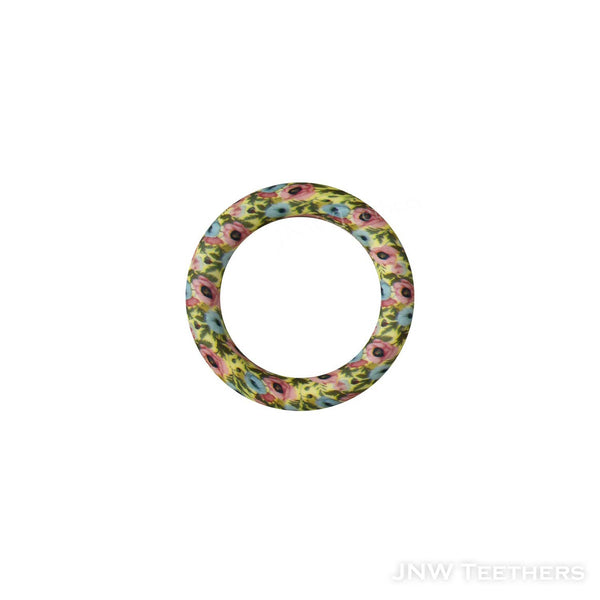 Flowers printed 65mm silicone rings D35