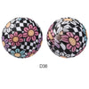 10pcs 15mm Silicone Printed Round Beads