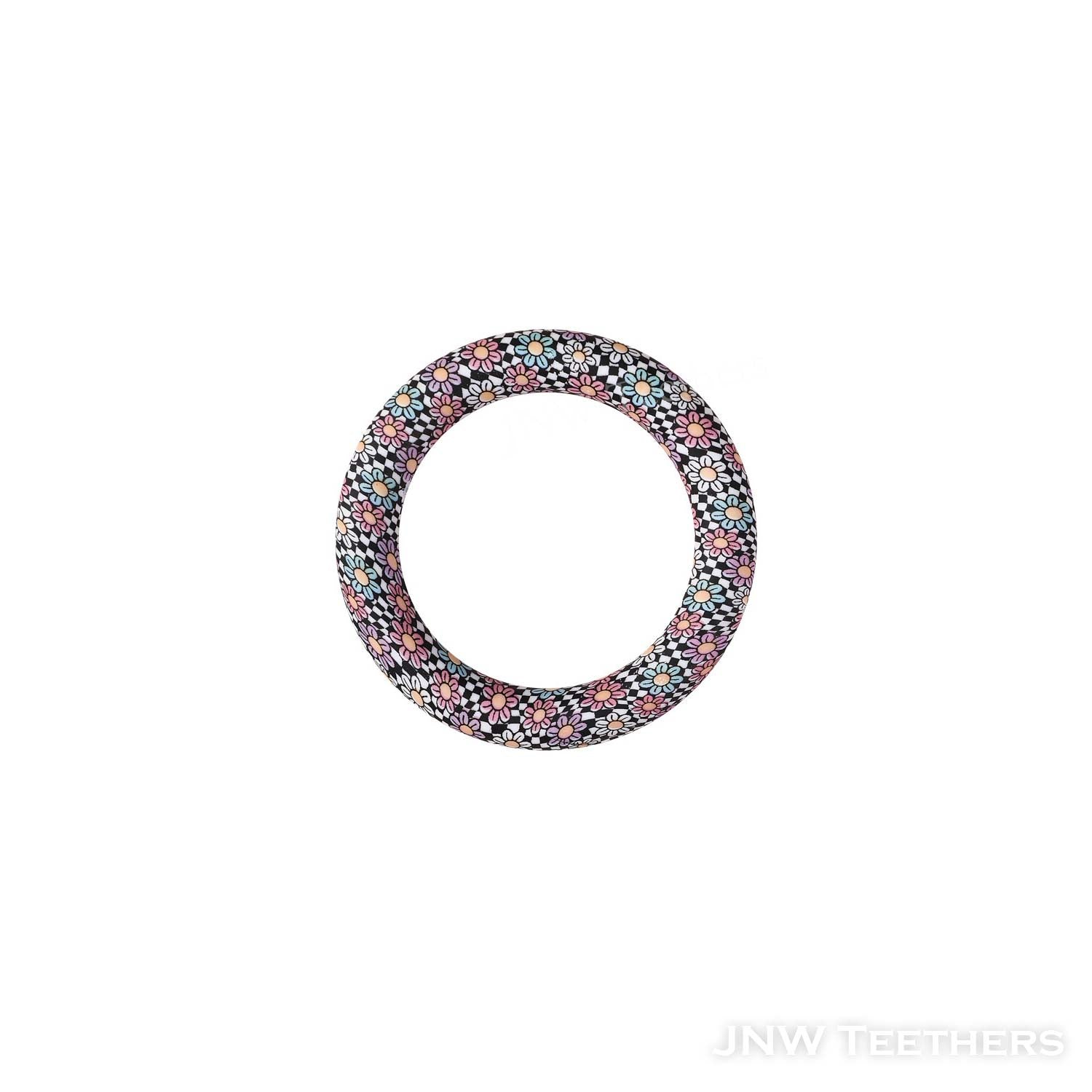 D36 Squares Flowers printed 65mm silicone rings