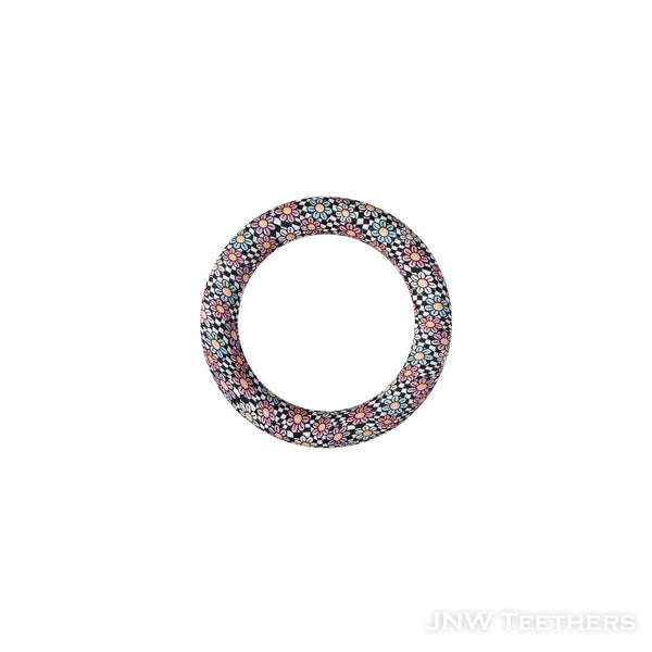 D36 Squares Flowers printed 65mm silicone rings