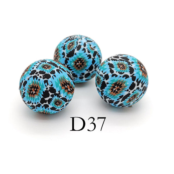 D37 Prints - 15mm Silicone Round Beads