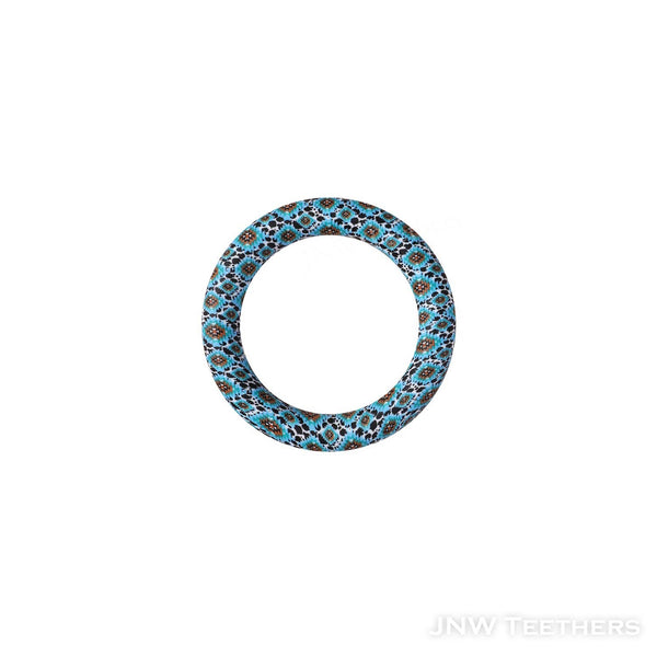 Rhombus cow printed 65mm silicone rings D37