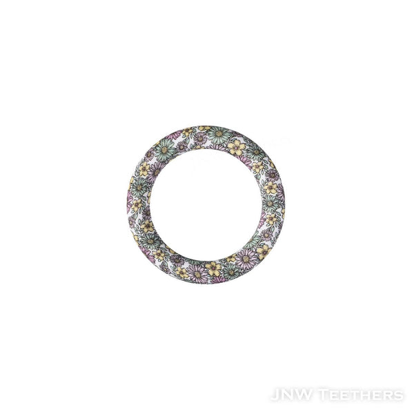 Triple colors daisy printed 65mm silicone rings D43