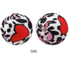 10pcs 15mm Silicone Printed Round Beads