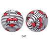 10pcs 15mm Silicone Printed Round Beads