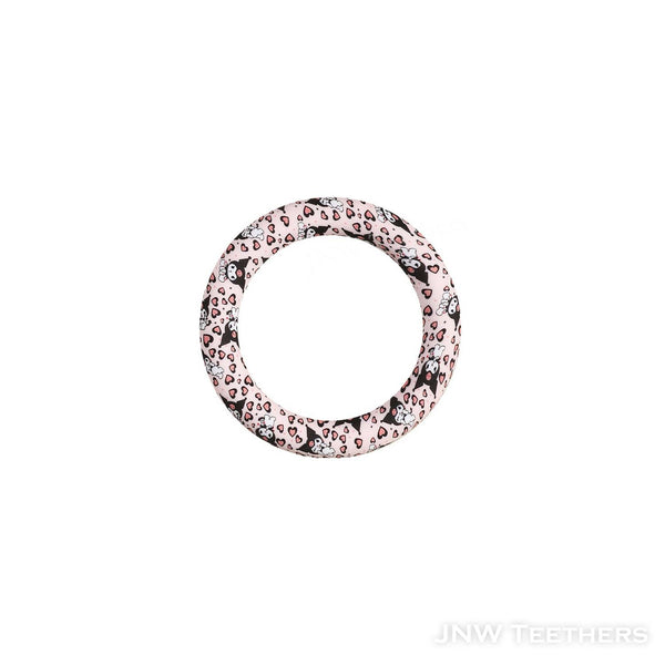 D54 Pink heart Coulomi printed 65mm silicone rings