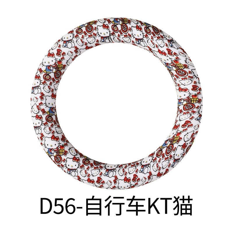 Bow-knot cats printed 65mm silicone rings D56