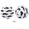 10pcs 15mm Silicone Printed Round Beads
