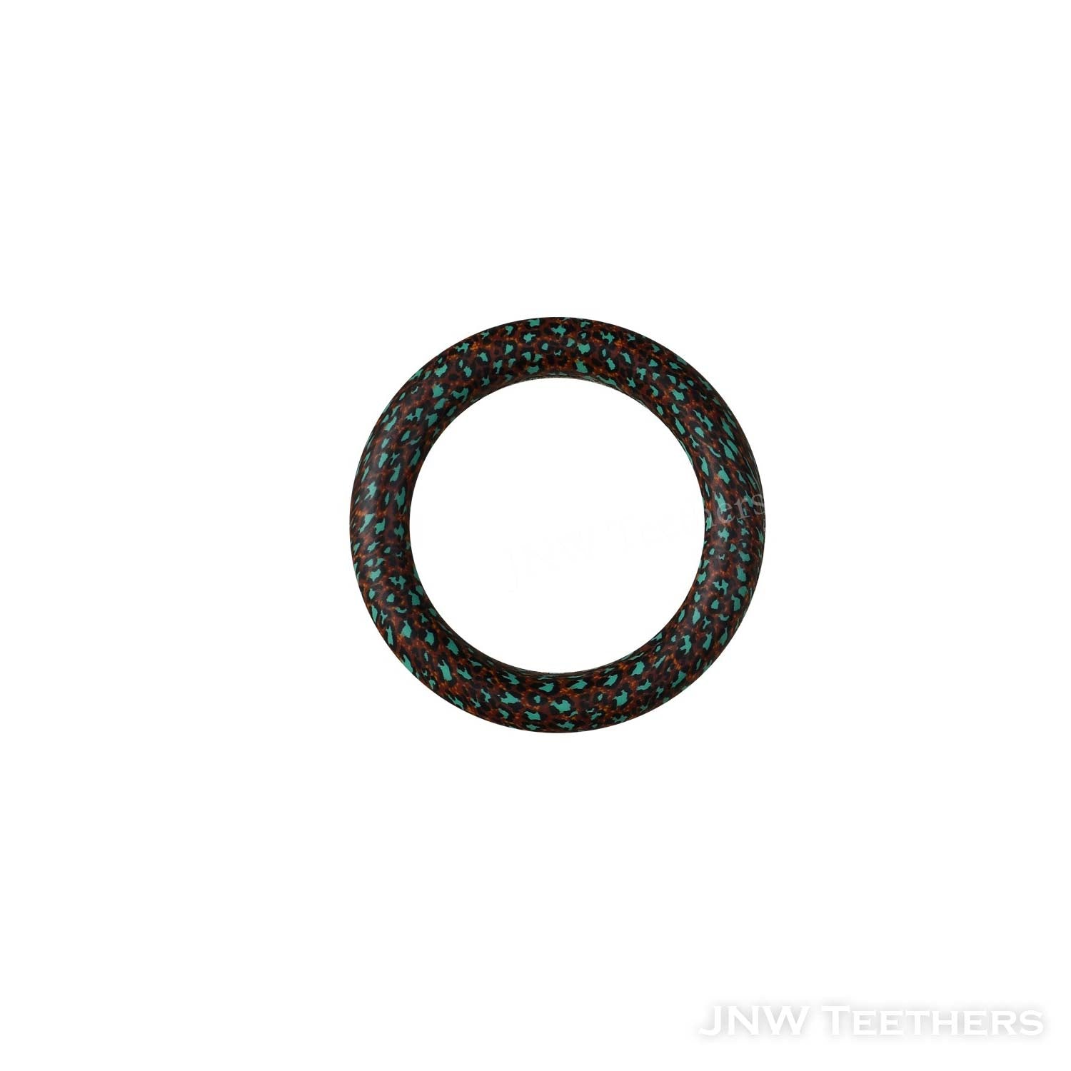 D6 Turquoise leopard 65mm silicone printed rings