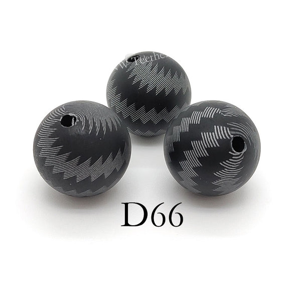 D66 Prints - 15mm Silicone Round Beads