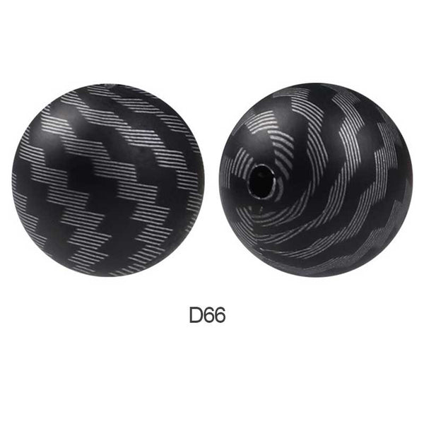 10pcs 15mm Silicone Printed Round Beads