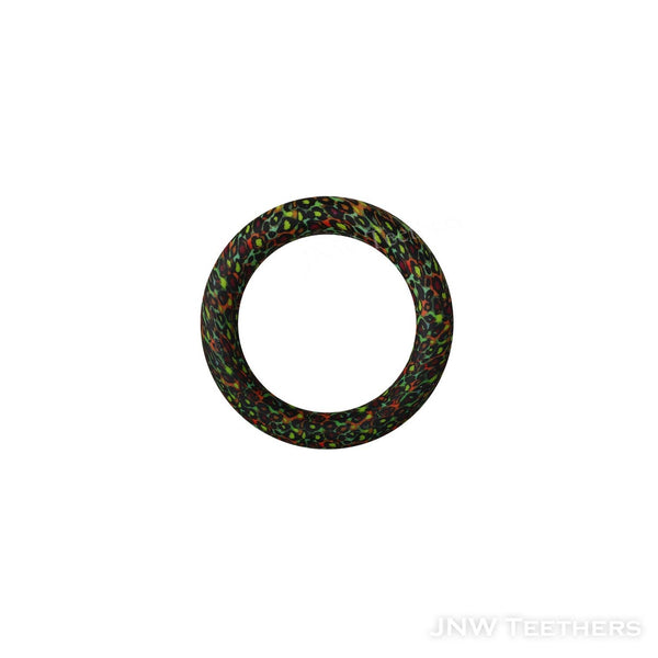 D7 Oil paint leopard 65mm silicone printed rings