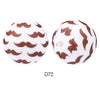 10pcs 15mm Silicone Printed Round Beads