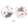 10pcs 15mm Silicone Printed Round Beads