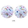 10pcs 15mm Silicone Printed Round Beads