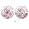10pcs 15mm Silicone Printed Round Beads