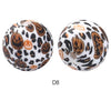10pcs 15mm Silicone Printed Round Beads