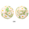 10pcs 15mm Silicone Printed Round Beads